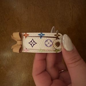 Louis Vuitton Porto Address White Multicolor Monogram Canvas & Leather Bow Brace
